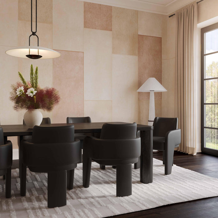 Leo Black Performance Vegan Leather Dining Chair