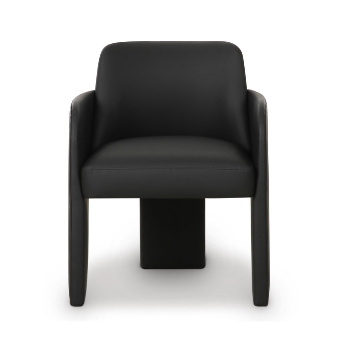 Leo Black Performance Vegan Leather Dining Chair