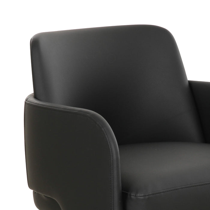 Leo Black Performance Vegan Leather Dining Chair