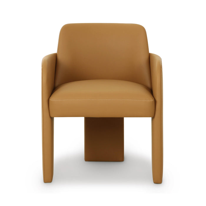 Leo Tan Performance Vegan Leather Dining Chair