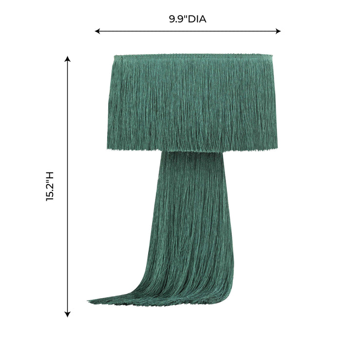Atolla Emerald Tassel Table Lamp - UK