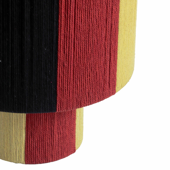Guinevere Red and Yellow Striped Cotton Table Lamp