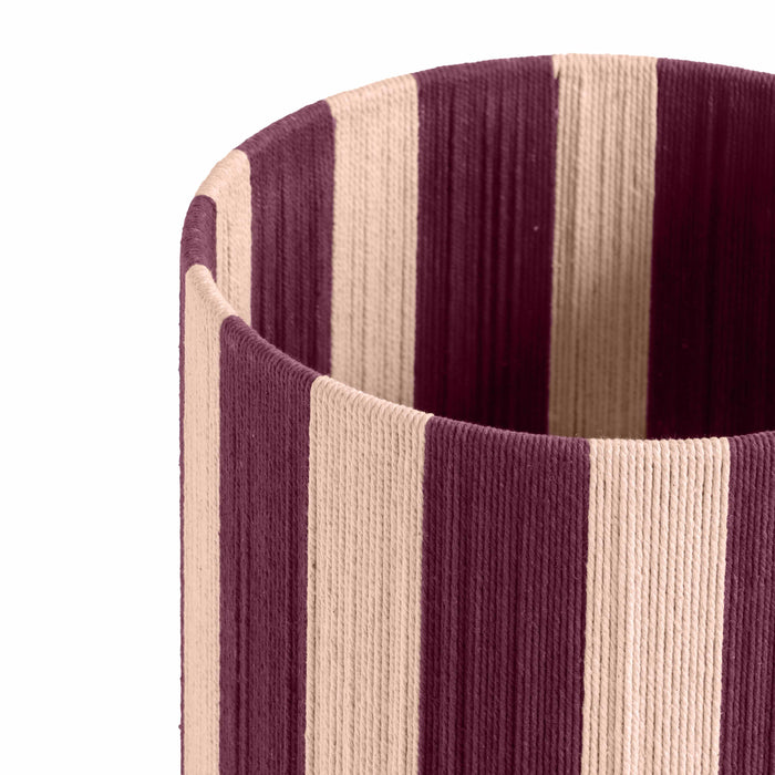Guinevere Purple and Pink Striped Cotton Table Lamp