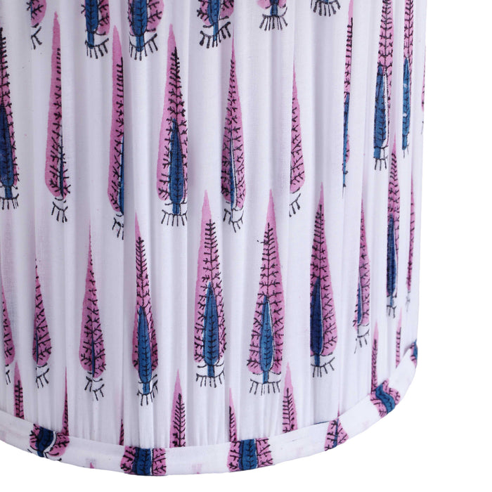 Corrine Purple and White Streaked Cotton Table Lamp