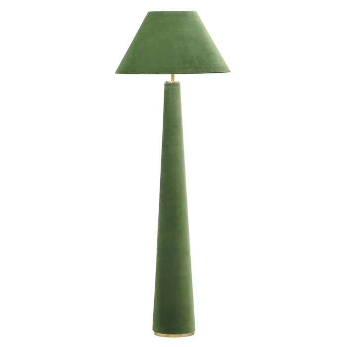 Graham Moss Green Velvet Floor Lamp