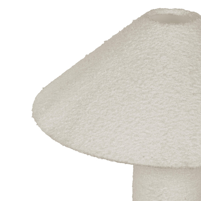 Faith White Boucle Table Lamp