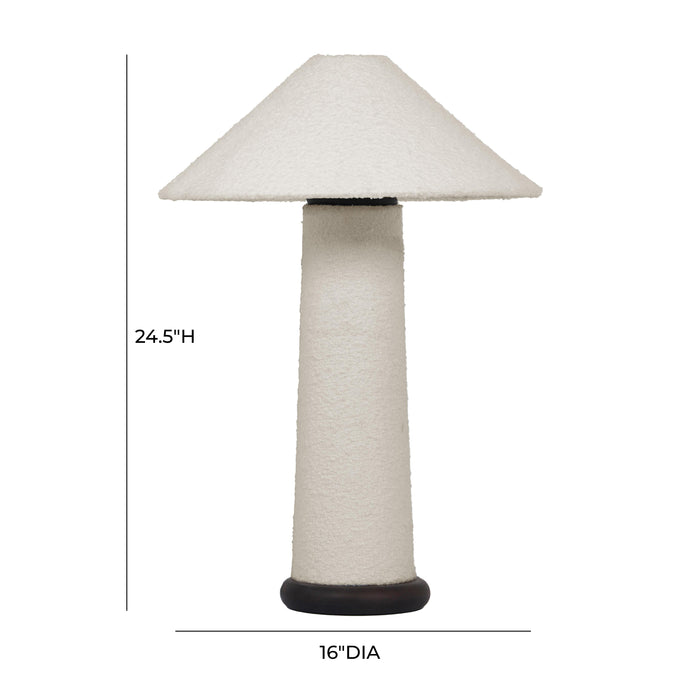 Faith White Boucle Table Lamp