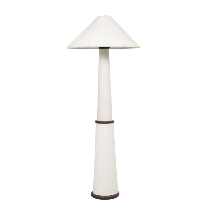 Faith White Boucle Floor Lamp
