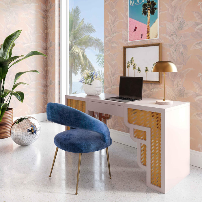 Suzie Cream & Rattan Executive Desk - UK