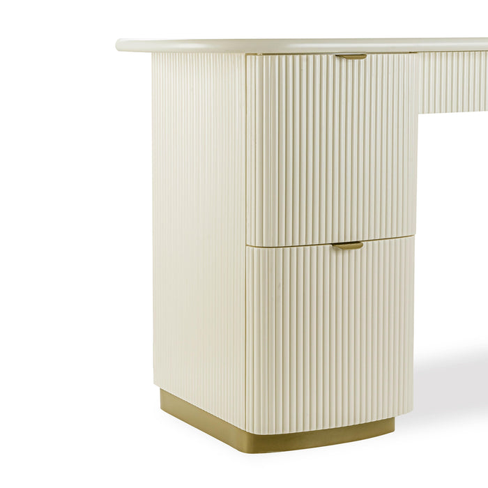 Francesca Cream 3-Drawer Desk