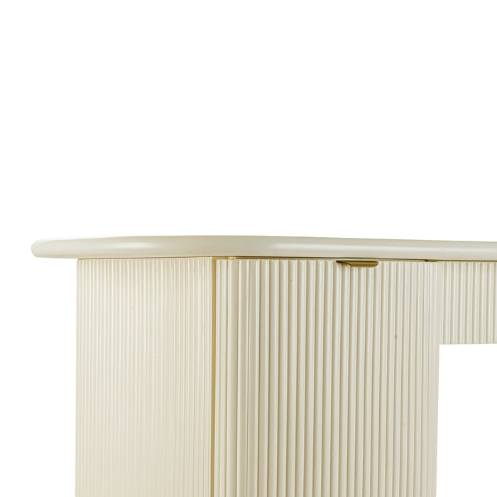 Francesca Cream 3-Drawer Desk