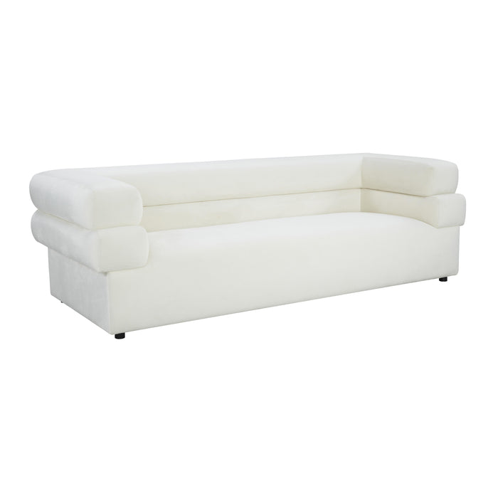 Elsa Cream Velvet Sofa - UK