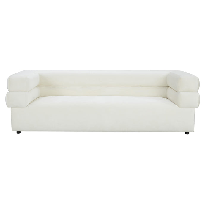 Elsa Cream Velvet Sofa - UK