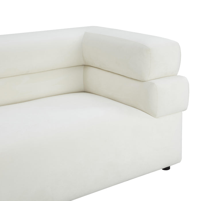 Elsa Cream Velvet Sofa - UK