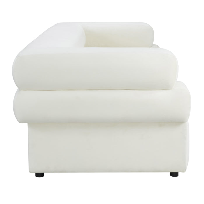 Elsa Cream Velvet Sofa - UK