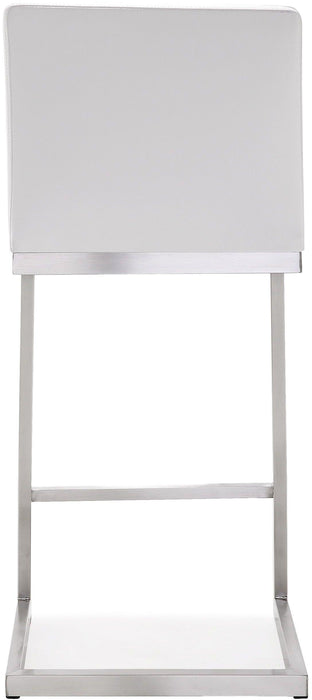 Parma White Stainless Steel Counter Stool - Set of 2 - UK
