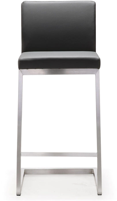 Parma Grey Stainless Steel Counter Stool - Set of 2 - UK