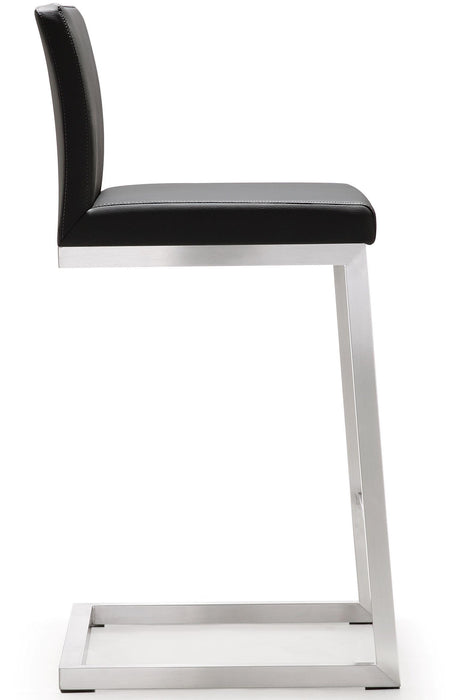 Parma Grey Stainless Steel Counter Stool - Set of 2 - UK