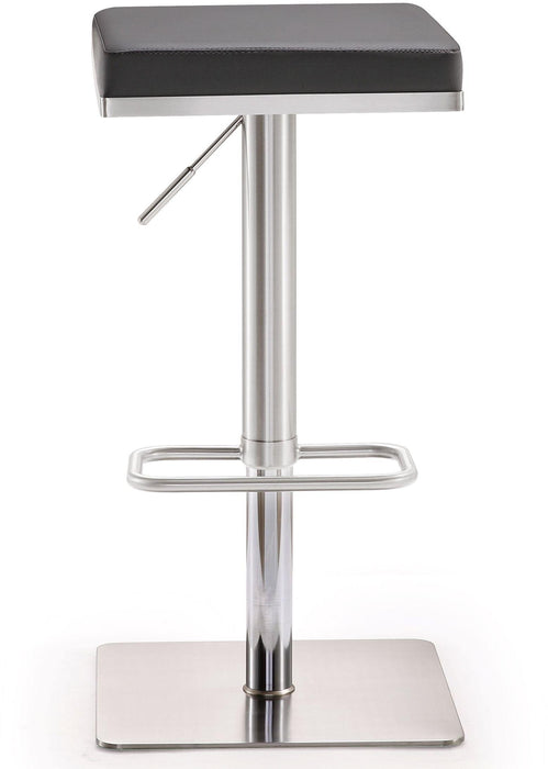 Bari Grey Stainless Steel Adjustable Barstool