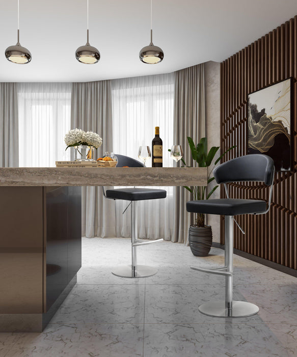 Cosmo Black Stainless Steel Barstool - UK