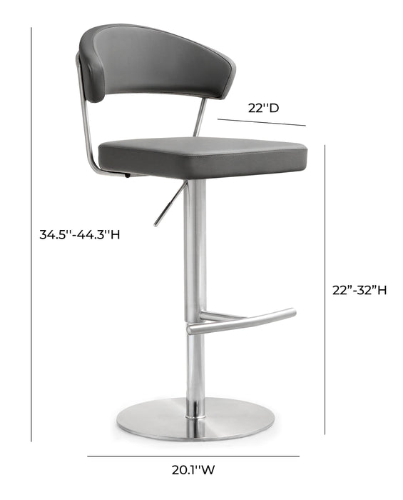 Cosmo Grey Stainless Steel Barstool - UK