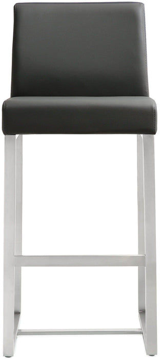 Denmark Grey Stainless Steel Counter Stool - Set of 2 - UK