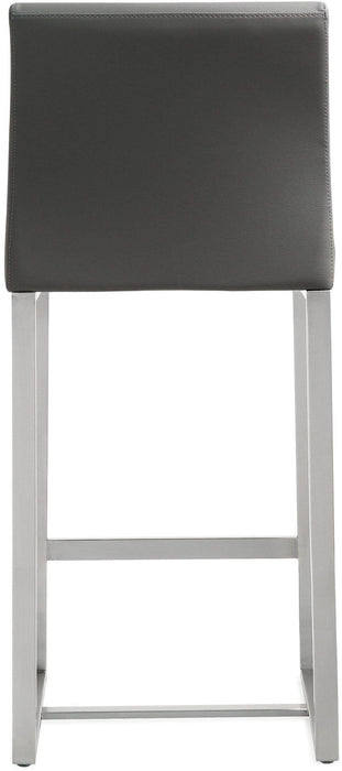 Denmark Grey Stainless Steel Counter Stool - Set of 2 - UK