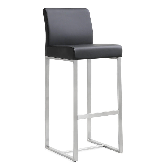 Denmark Black Stainless Steel Barstool - Set of 2 - UK