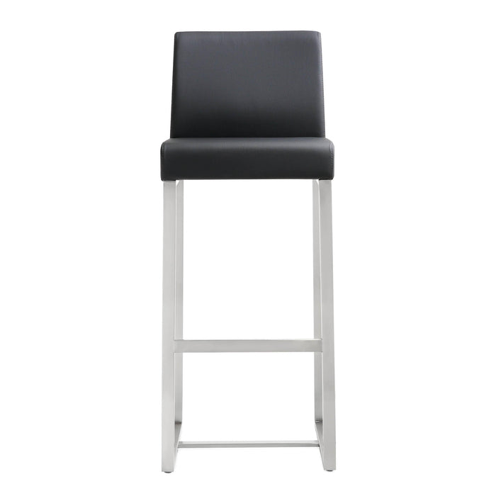 Denmark Black Stainless Steel Barstool - Set of 2 - UK