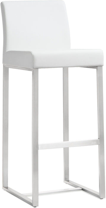 Denmark White Stainless Steel Barstool - Set of 2 - UK