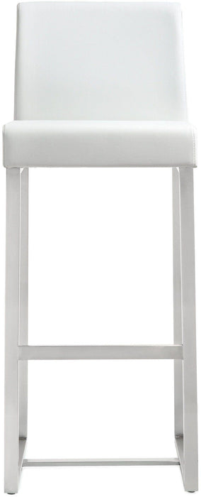 Denmark White Stainless Steel Barstool - Set of 2 - UK