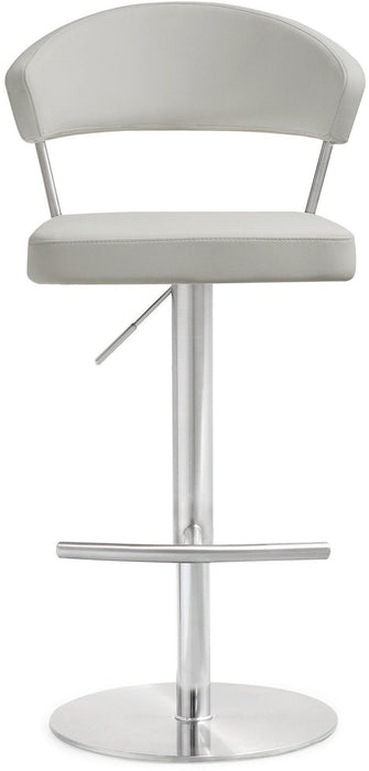 Cosmo Light Grey Stainless Steel Barstool - UK