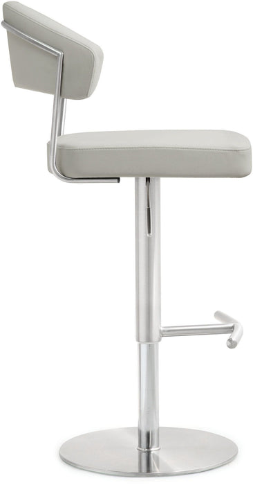 Cosmo Light Grey Stainless Steel Barstool - UK