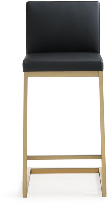 Parma Black Gold Steel Counter Stool - Set of 2 - UK