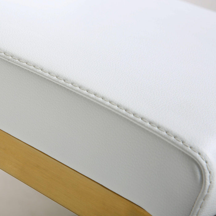 Parma White Gold Steel Counter Stool - Set of 2 - UK