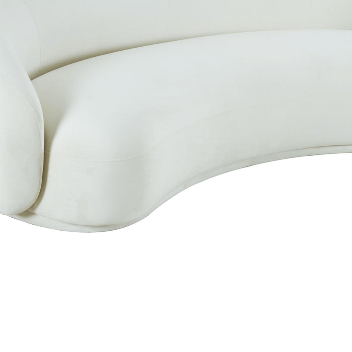 Kendall Cream Velvet Sofa - UK
