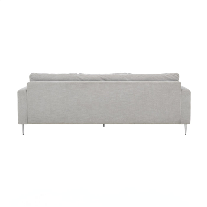 Vari Light Grey Textured Velvet Lounge Sofa 5