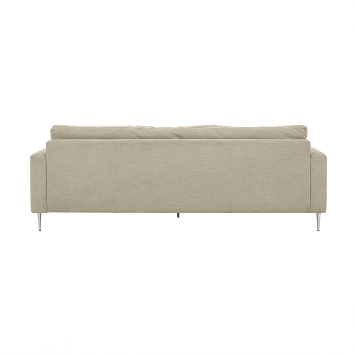 Vari Beige Textured Velvet Lounge Sofa 3