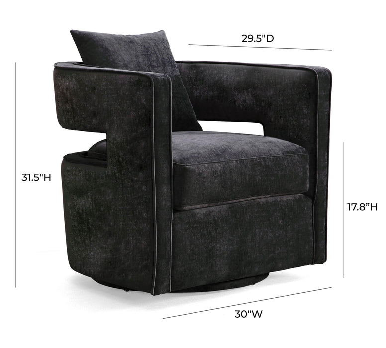 Kennedy Black Swivel Chair - UK