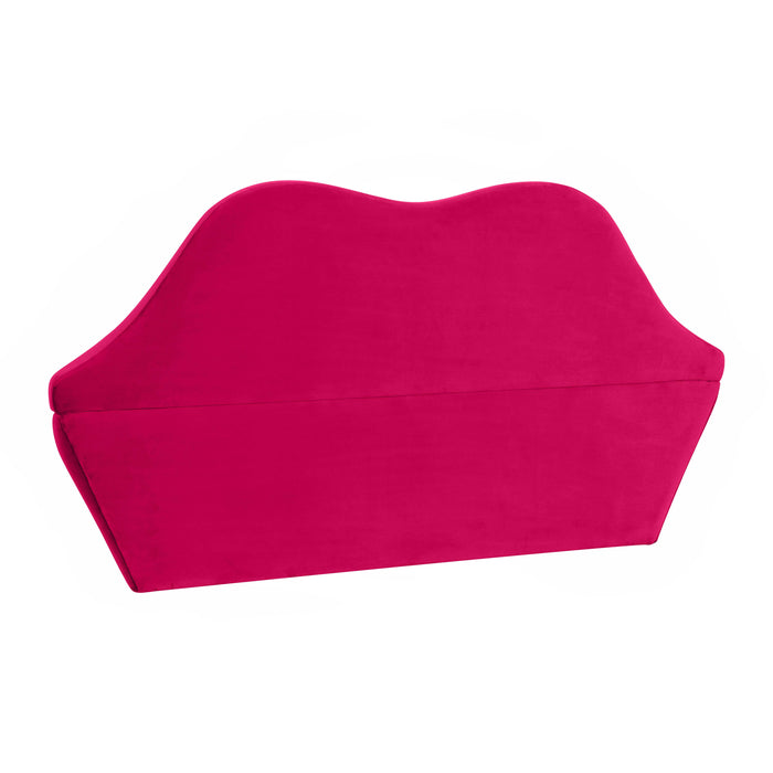 Lips Hot Pink Velvet Settee - UK