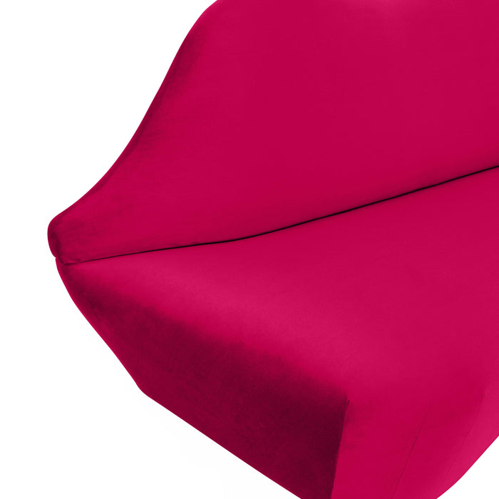Lips Hot Pink Velvet Settee - UK