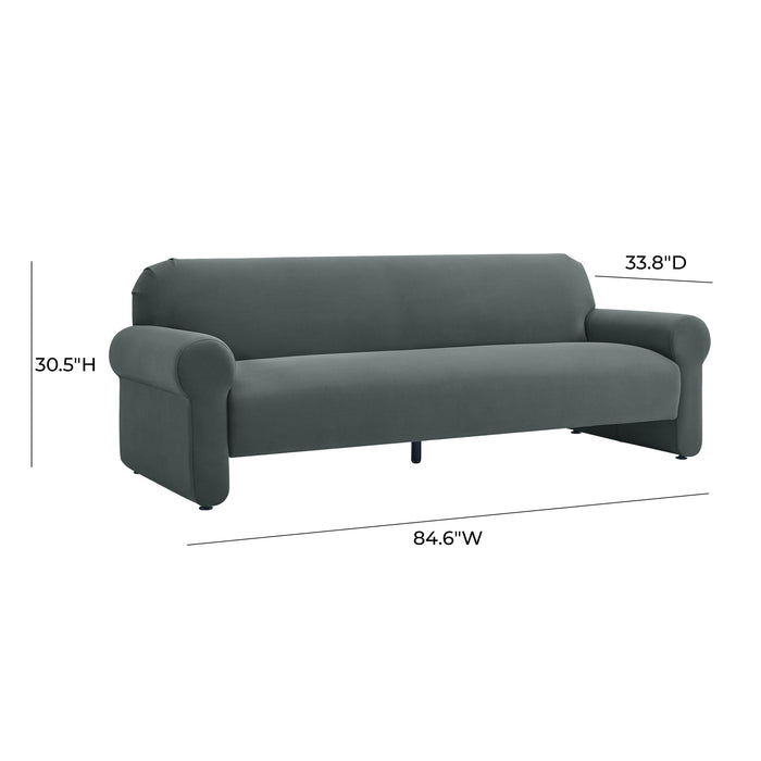 Keelee Grey 84 Inch Velvet Sofa 8