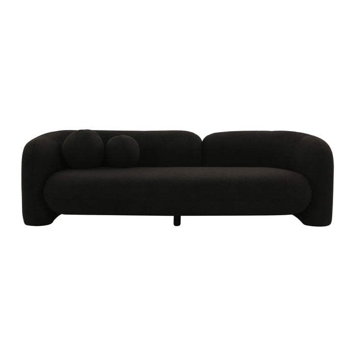 Amelie Black Faux Fur Sofa - UK
