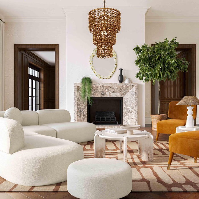 Broohah Cream Boucle Sectional - UK