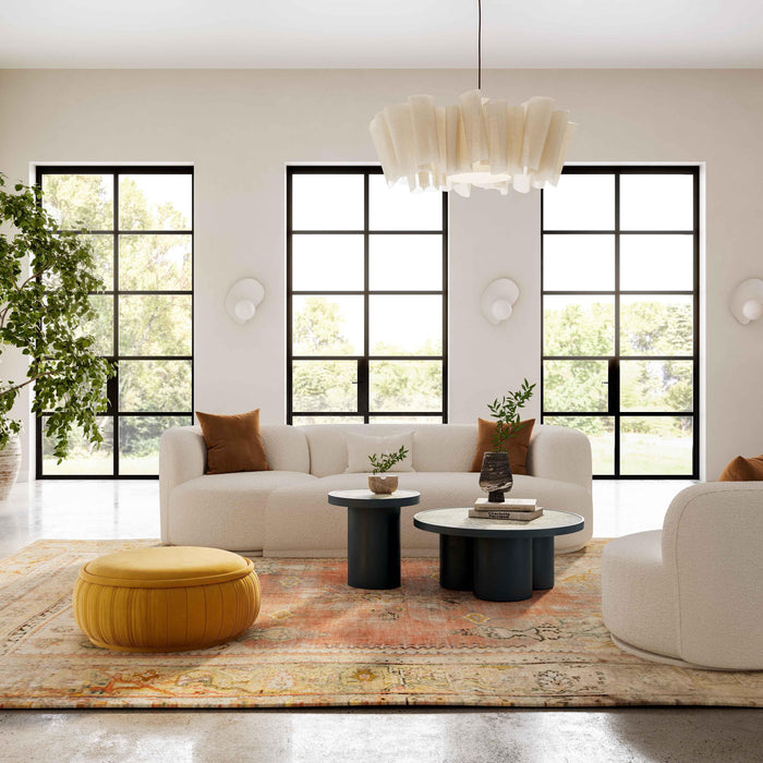 Fickle Cream Boucle 2-Piece Modular RAF Sofa - UK