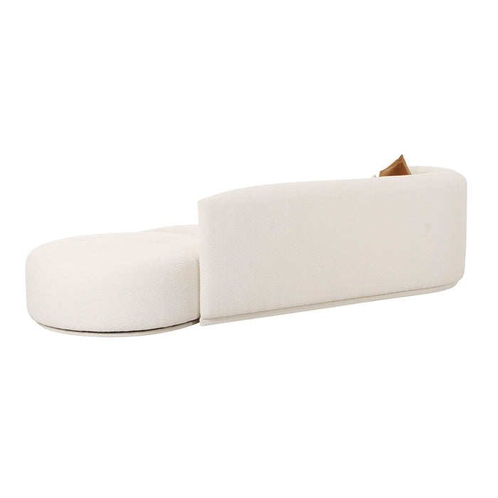 Fickle Cream Boucle 2-Piece Chaise Modular LAF Sofa - UK