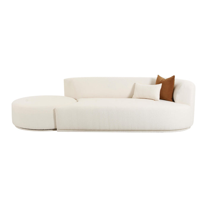 Fickle Cream Boucle 2-Piece Chaise Modular RAF Sofa - UK