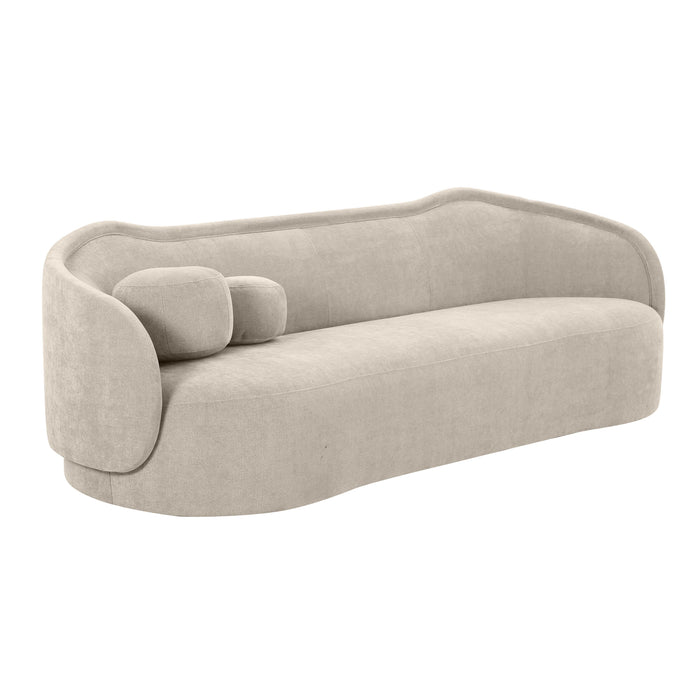 Circe Taupe Textured Velvet Sofa - UK