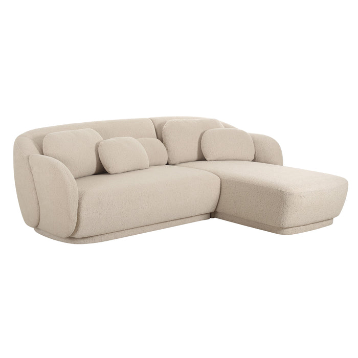 Misty Cream Boucle Sectional - RAF - UK