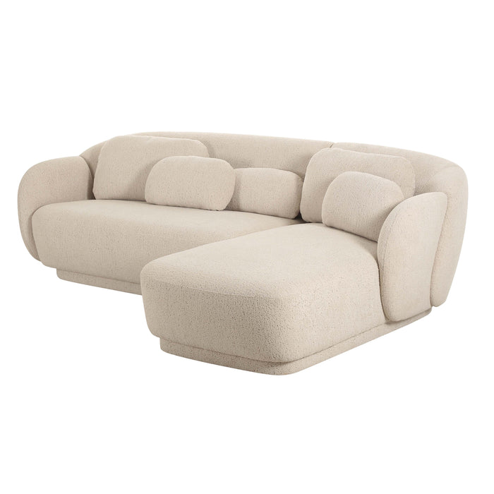 Misty Cream Boucle Sectional - RAF - UK